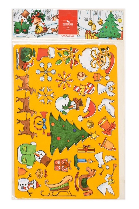 Schablone - Malschablone &quot; Weihnachtsmotive &quot;  18,5 cm x 26,5 cm