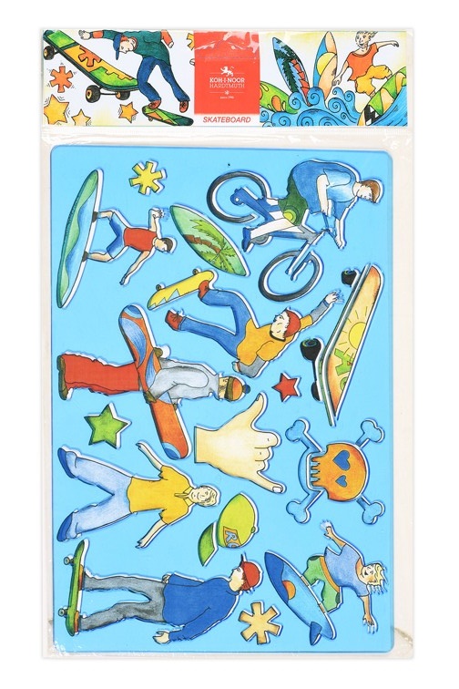 Schablone - Malschablone &quot; Skateboard &quot; 18,5 cm x 26,5 cm