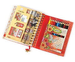 Kalender - Tagebuch Set ohne Jahresvorgabe,  inklusive Farbstifte VE 3