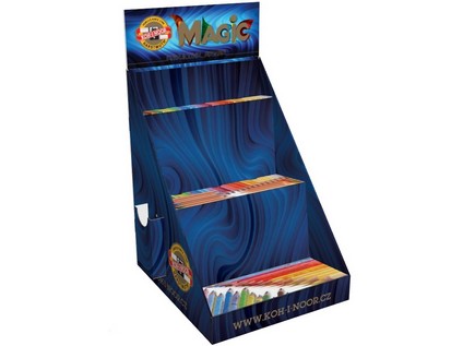 Aufsteller / Papp- Display  leer mit 3 Etagen , f&#252;r MAGIC-Farbstifte