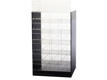 Aufsteller / Acryl- Display 4x6,  leer,  mit 24 F&#228;chern / 6 Etagen,  f&#252;r diverse Schreib- oder Zeich