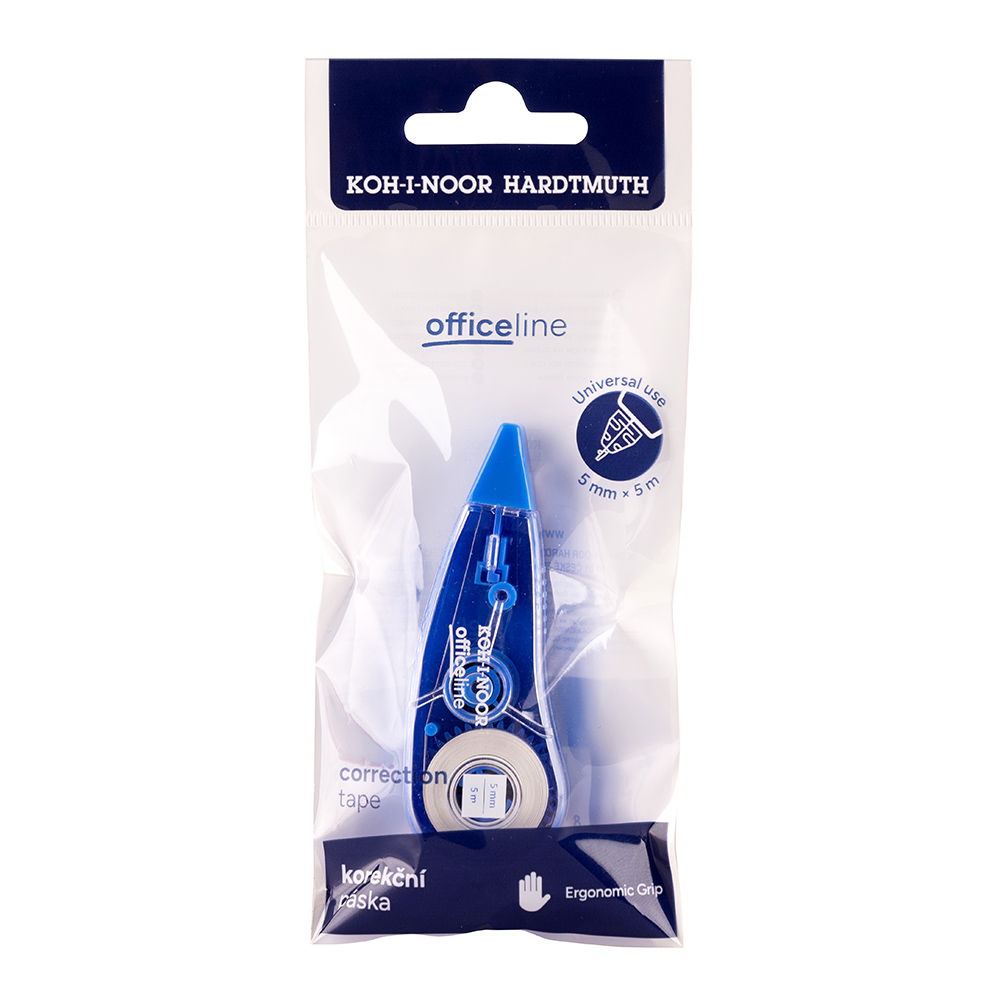 Korrekturroller - 5,0 mm x 5 m &quot; KOH-I-NOOR officeline&quot; ,  im Polybeutel mit Eurolasche