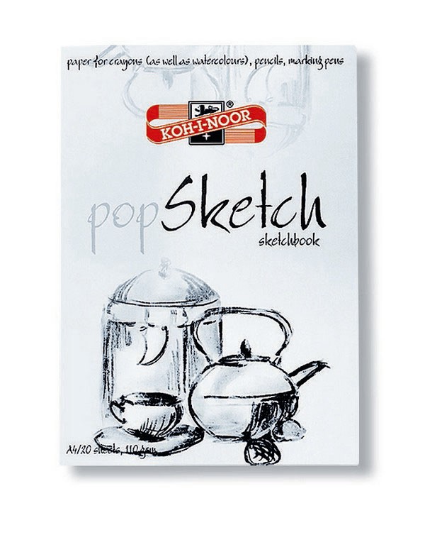 Sketchblock  A4 Skizzenblock - 20 Blatt weiss,  110 g/m&#178;