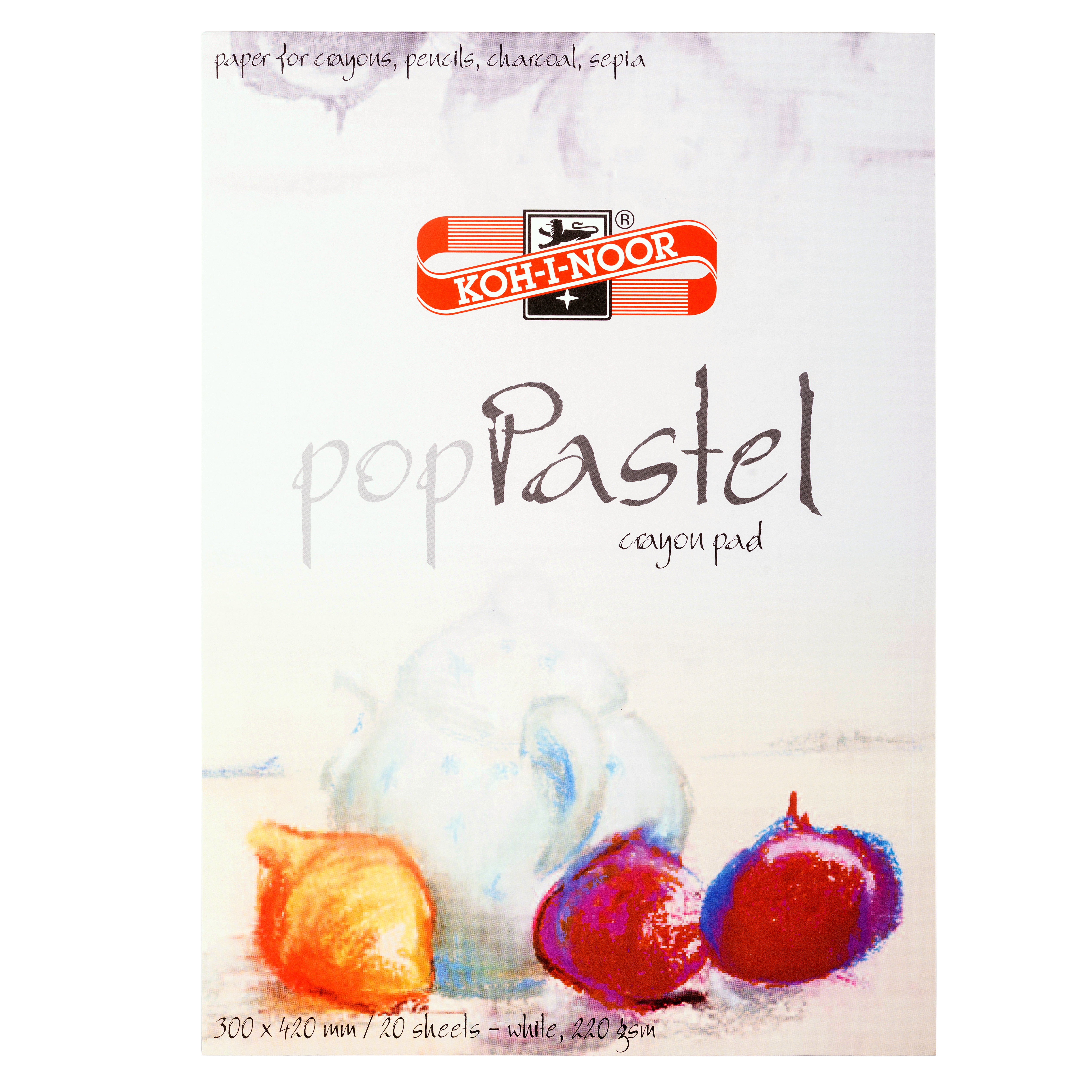 Pastell- Malblock  A3  Block - 20 Blatt  weiss  ,   220 g/m&#178;