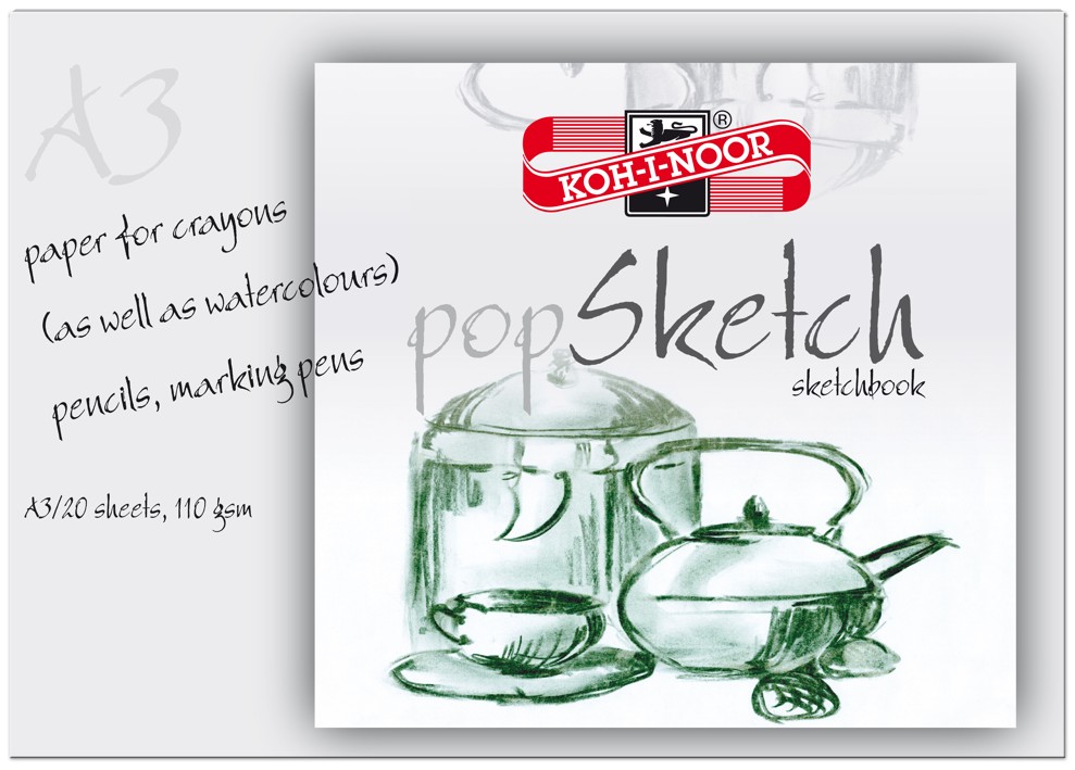 Sketchblock  A3 Skizzenblock - 20 Blatt weiss  ,  110 g/m&#178;