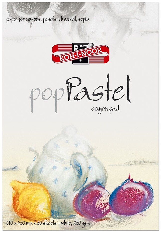 Pastell- Malblock  A2  Block - 20 Blatt  weiss  ,   220 g/m&#178;