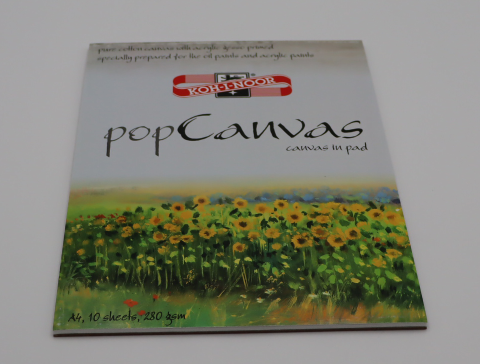 Maltuch- Block A4  &quot;  pop Canvas &quot; 10 Blatt , 280 g/m&#178;  Leinwand  f&#252;r &#214;l- und Acrylfarben