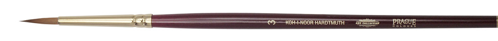 Pinsel  &quot; KOLINSKY &quot; K&#252;nstler - Rundpinsel  -   Gr&#246;sse 3