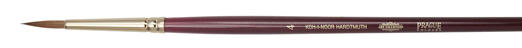 Pinsel  &quot; KOLINSKY &quot; Kuenstler - Rundpinsel  -   Groesse 4 