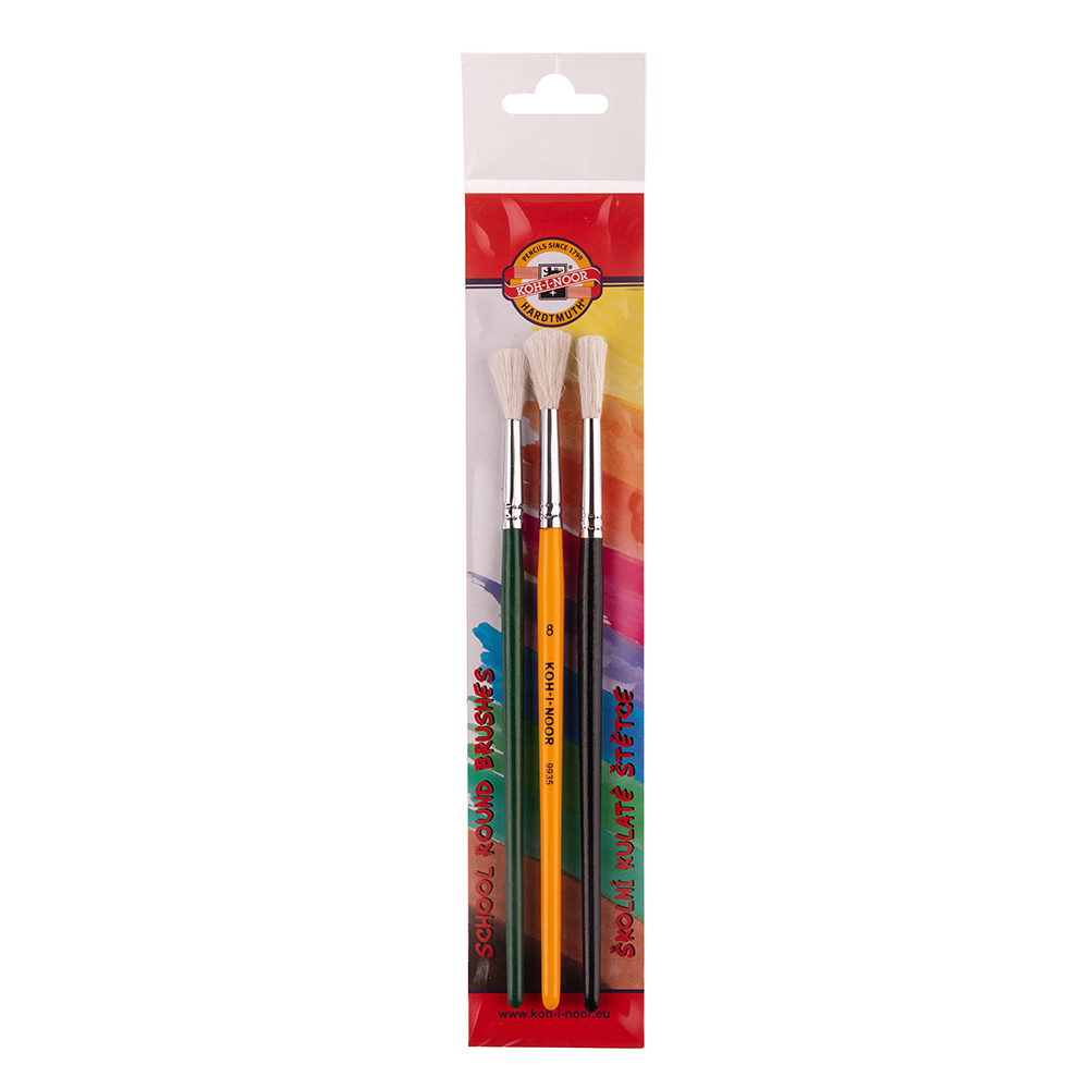Pinsel- Set  &quot; GOAT &quot;  3er Set Rundpinsel  -  Gr. 6 , 8 , 10  -