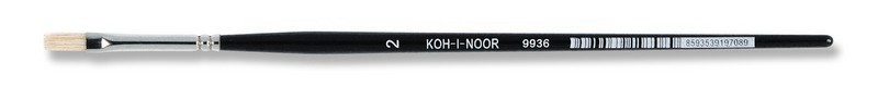 Pinsel  &quot; BRISTLE &quot;  Schul - Borsten / Flachpinsel  -   Gr&#246;sse 2  -