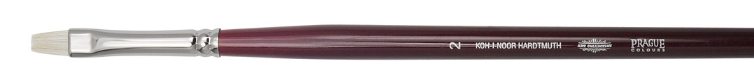 Pinsel  &quot; BRISTLE &quot;  K&#252;nstler - Borsten / Flachpinsel , Kurzhaar  -   Gr&#246;sse 2  -