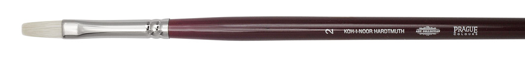 Pinsel  &quot; BRISTLE &quot;  K&#252;nstler - Borsten / Flachpinsel , Langhaar  -   Gr&#246;sse  2 -