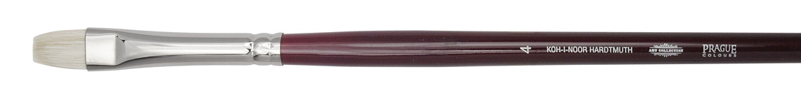 Pinsel  &quot; BRISTLE &quot;  K&#252;nstler - Borsten / Flachpinsel , Kurzhaar  -   Gr&#246;sse 4  -