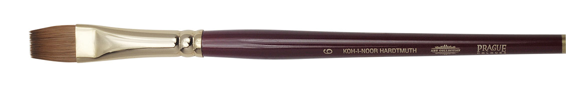 Pinsel  &quot; KOLINSKY &quot; K&#252;nstler - Flachpinsel  -   Gr&#246;sse 6 -