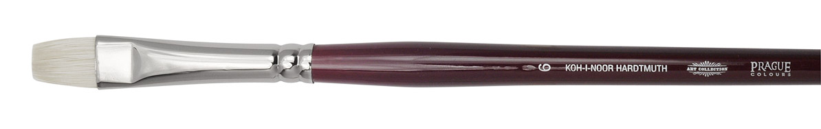 Pinsel  &quot; BRISTLE &quot;  K&#252;nstler - Borsten / Flachpinsel , Kurzhaar  -   Gr&#246;sse 6  -