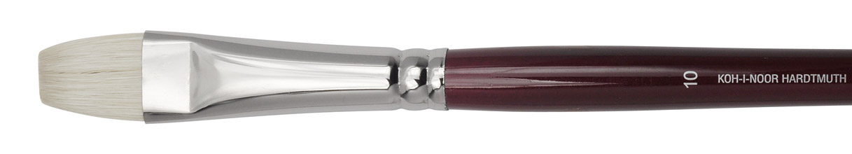 Pinsel  &quot; BRISTLE &quot;  K&#252;nstler - Borsten / Flachpinsel , Kurzhaar -   Gr&#246;sse 10  