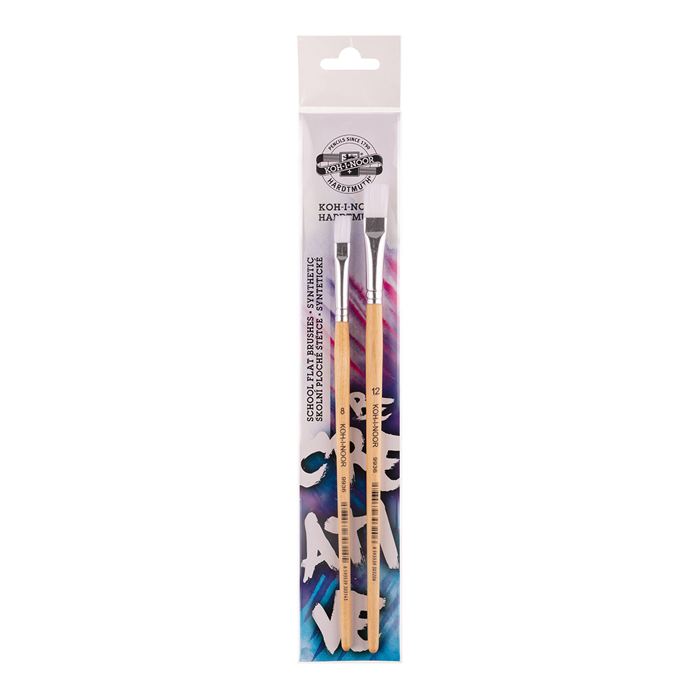 Pinsel- Set  &quot; SYNTHETIC &quot; 2er Set  Flachpinsel - Gr. 8,12 