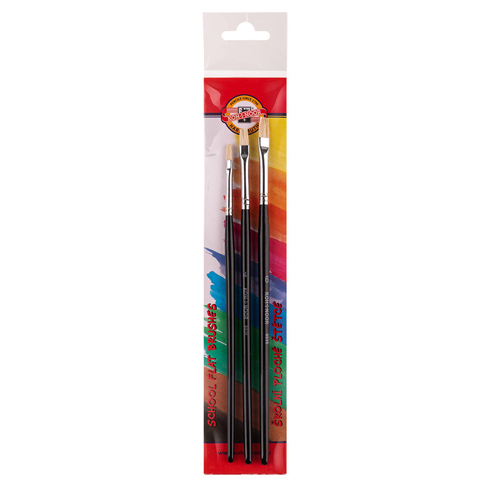 Pinsel- Set  &quot; BRISTLE &quot;  3er Set Flachpinsel  -  Gr. 2, 4,6