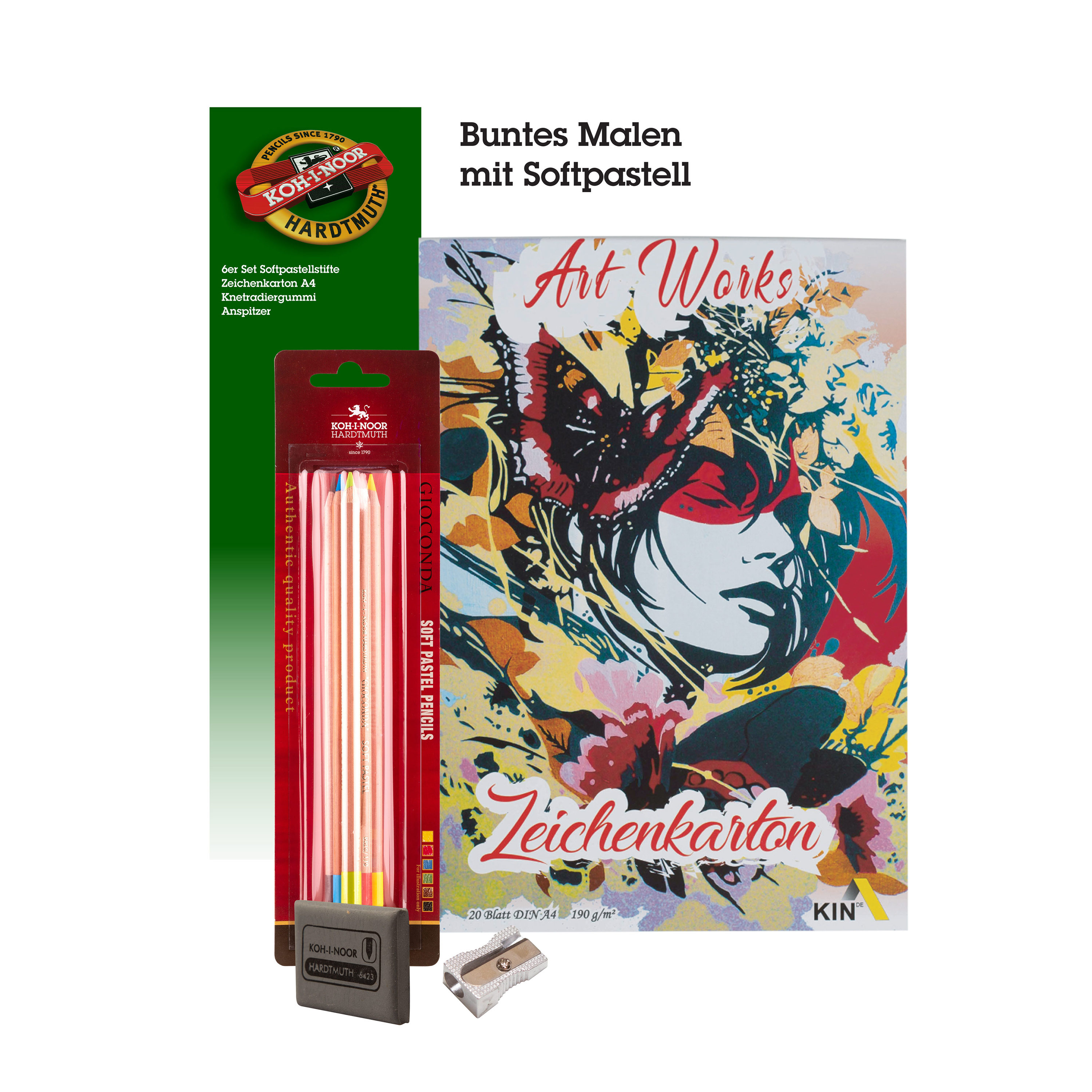 Buntes Malen mit Softpastell - Set