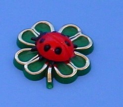 Kleeblatt mit Marienk&#228;fer 16mm 50St
