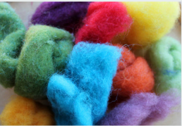 Filzwolle rainbow 350g Zip-Beutel, 12 Farben