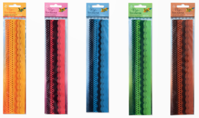 Filzbord&#252;ren, 4 Bord. in 2 Formen 30cm lang blau