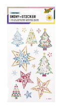 Shiny Sticker CHRISTMAS, 10x16cm