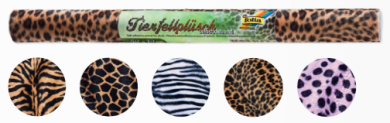 Tierfell Pl&#252;sch selbstklebend Leopard 50x70cm